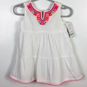 !! SOLD !!! Carter’s White Boho dress with floral